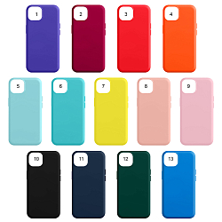 Задняя накладка SILICONE WS для iPhone 13 без лого, в техпаке
