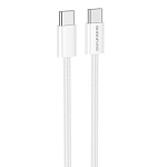 Кабель Type-C <--> Type-C  1.0м BOROFONE BX103 белый, PD60Вт