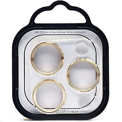 Противоударное стекло для камеры СG05 для iPhone 15 Pro/15 Pro Max (gold) (231402)