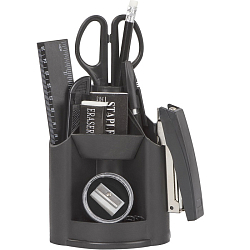 Канцелярский набор STAFF "Минидеск", 11 предметов, вращающаяся конструкция, 230742