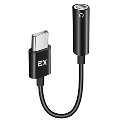 Переходник Jack 3.5 >--> Type-C EXPLOYD EX-AD-1175, RATE чёрный