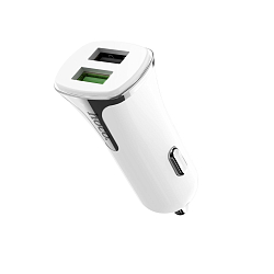 Авто ЗУ 2USB 3.4A HOCO Z31, Universe белый