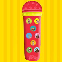 Музыкальный микрофон «Маша и Медведь», звук, цвет красный