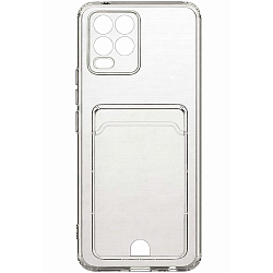 Силиконовый чехол POKET для Realme C55 прозрачный с карманом для пластиковых карт