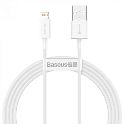 Кабель USB <--> Lightning  1.5м BASEUS белый (CALYS-B02)
