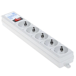 Сетевой фильтр  1.9м POWERCUBE SPG-B-6Ext 5 розеток, серый (коробка)