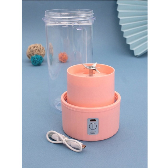 Блендер портативный "Juice anywhere", pink, USB, (20*8 см)