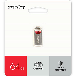 USB 64Gb SMARTBUY MC8 металл красный