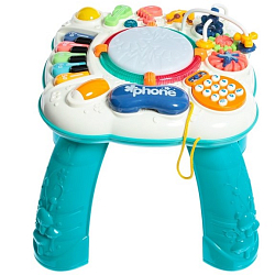 Развивающий столик ZABIAKA световые и зв эффекты, бирюзовый
