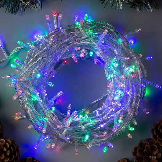 Гирлянда "Нить" 20 м, свечение мульти, 8 режимов, IP20