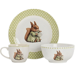 Набор детской посуды Доляна «Белочка» зелёный 10716045