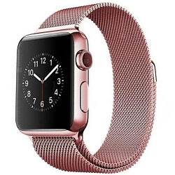 Металлический ремешок NONAME на Apple Watch (38/41), миланская петля, розовое золото