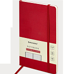 Блокнот А5 130х210мм, BRAUBERG ULTRA, под кожу, 80г/м2, 96л, клетка, красный, 113006