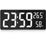 Часы настенные LED Wall Clock DS-3810L Белый (пульт)