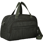 Сумка дорожная на молнии, наружный карман, длинный ремень, цвет хаки