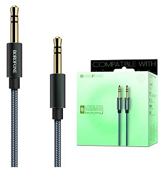 Кабель Jack 3.5 <--> Jack 3.5  1.0м BOROFONE BL3 серый