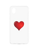Задняя накладка ZIBELINO Art для Samsung Galaxy A01 (прозрачный) сердце