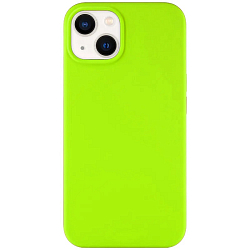 Силиконовый чехол SILICONE CASE для iPhone 14 Pro Max полная защита, салатовый (не оригинал)