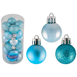 Набор шаров "Синий" (24шт) размер: 3 см, цвет: синий (мат, глянец,блеск) арт.007661