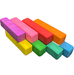 МЕЛКИ асфальтовые 17*17*85мм  8 цветов Банка прямоугольная пластиковая   280мл 250гр