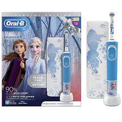 Зубная щетка ORAL-B Frozen II Kids голубой с футляром