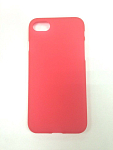 Силиконовый чехол для iPhone 7 матовый красный, в техпаке