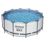 Бассейн каркасный Bestway 56420, 366 х 122 см, 10250 л, с фильтр-насосом, лестницей, тентом