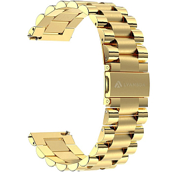 Универсальный металлический ремешок LYAMBDA KEID 22mm GOLD