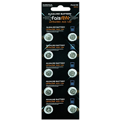 Элемент питания FAISON AG05 (LR754/393) BL-10 Alkaline (10/200/2000), (арт.FS-B-1111)