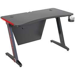 Стол игровой CACTUS CS-GTZ-BKRD-CARBON столешница МДФ карбон каркас черный/красный