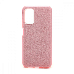 Силиконовый чехол FASHION для Xiaomi Redmi 9T розовый с блестками