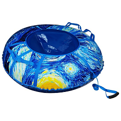 Тюбинг-ватрушка Winter Star «Звёздная ночь», LED-подсветка, диаметр чехла 120 см