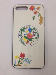 Силиконовый чехол HOCO для iPhone 7/8 Plus матовый, белый, маргаритка (Summery flowers series)