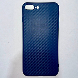 Силиконовый чехол CARBON для iPhone 7/8 Plus синий