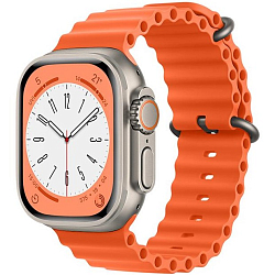Силиконовый ремешок NONAME на Apple Watch (38/40/41), Океанская цепь, оранжевый