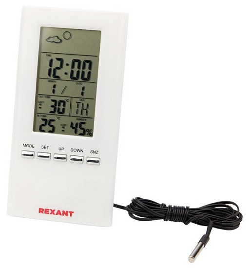 Метеостанция комнатно-уличная REXANT S3331SC с проводным датчиком