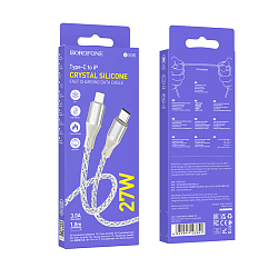 Кабель USB <--> Lightning 1.0м BOROFONE BX96 серый