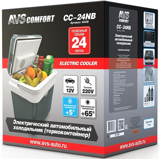Автомобильный Холодильник AVS CC-24NB 24л 12V/220V