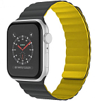 Силиконовый ремешок MUTURAL MOLAN для Apple Watch 38-41мм черно-желтый