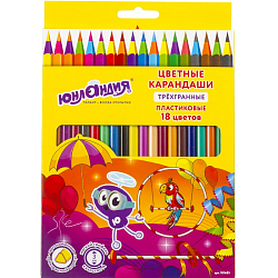 Карандаши ЮНЛАНДИЯ "КАРНАВАЛ", 18 цв 181685