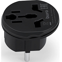 Переходник Buro BU-PA01-B (1 розетка) черный
