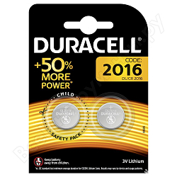 Элемент питания DURACELL CR2016 BL-2