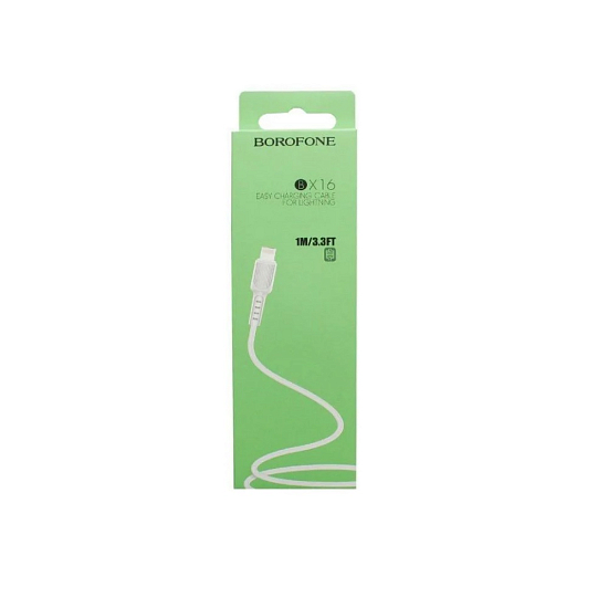 Кабель USB <--> Lightning  1.0м BOROFONE BX16 белый