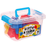 Конструктор UNICON «Болты и гайки», в контейнере, 10 болтов и гаек