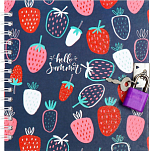 Записная книжка Клубника 45 л, на замке 10549431