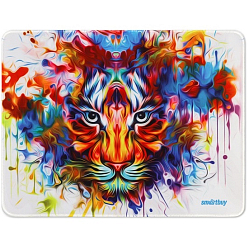 Коврик SMARTBUY Tiger-2, M-size, белый, рисунок (360х270х3мм)