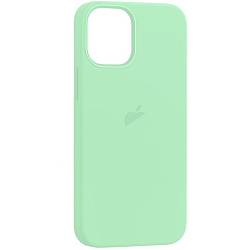 Задняя накладка Silicone Casе для iPhone 12 Pro Max Pistachio (MagSafe + анимация NFC) c LOGO