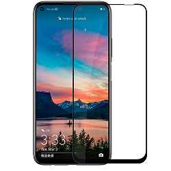 Противоударное стекло NONAME для Huawei P40 Lite/Honor 9C с черной рамкой