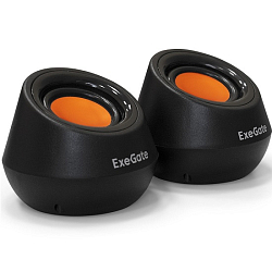 Колонки 2.0 EXEGATE EX287060RUS Disco 130 черный/оранжевый (2х3Вт)