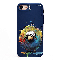 Задняя накладка SC335 для iPhone 7/8/SE 2022  (овечка) (dark blue) (227098)